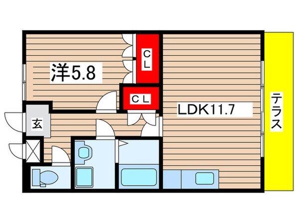 エクセルハイムAの物件間取画像